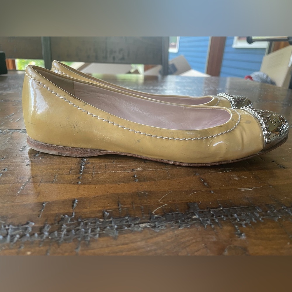 Miu Miu flats (US size 5) with Metal Toe Cap - Picture 6 of 12